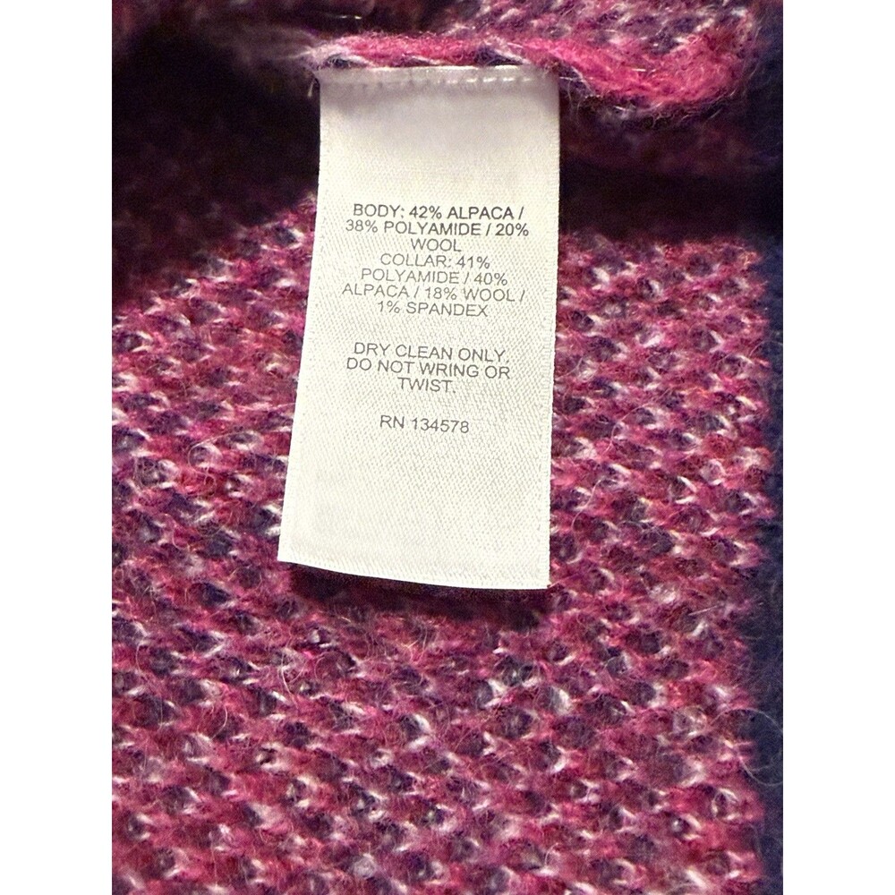 Vineyard Vines Navy Pink Geometric Knit Crew Neck Long Sleeve Pullover Sweater M - Picture 3 of 7